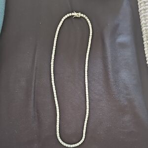 Elegant SilverTennis Necklace